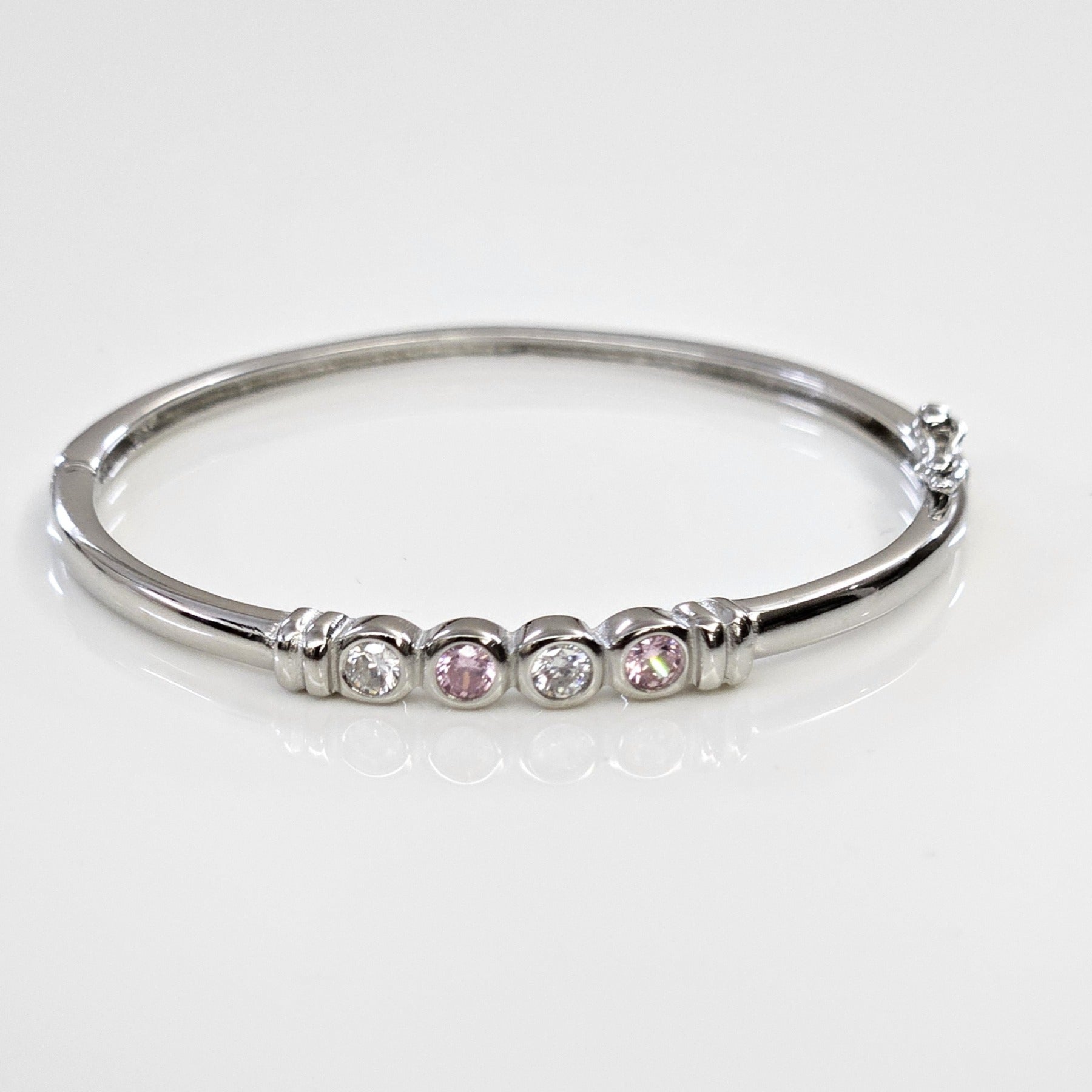 Blisse Allure Sterling Fantasia Baby Pink Bangle