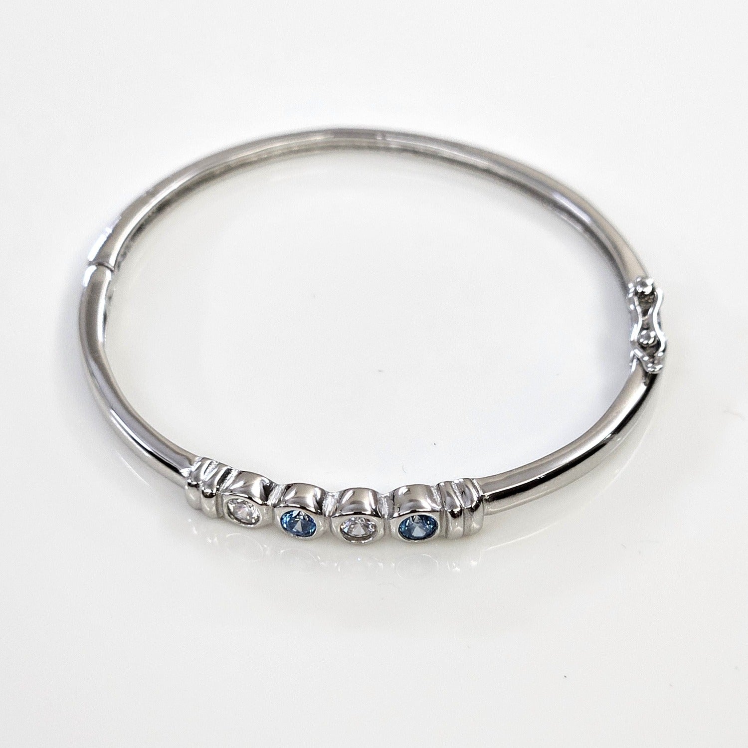 Blisse Allure Sterling Fantasia Baby Blue Bangle