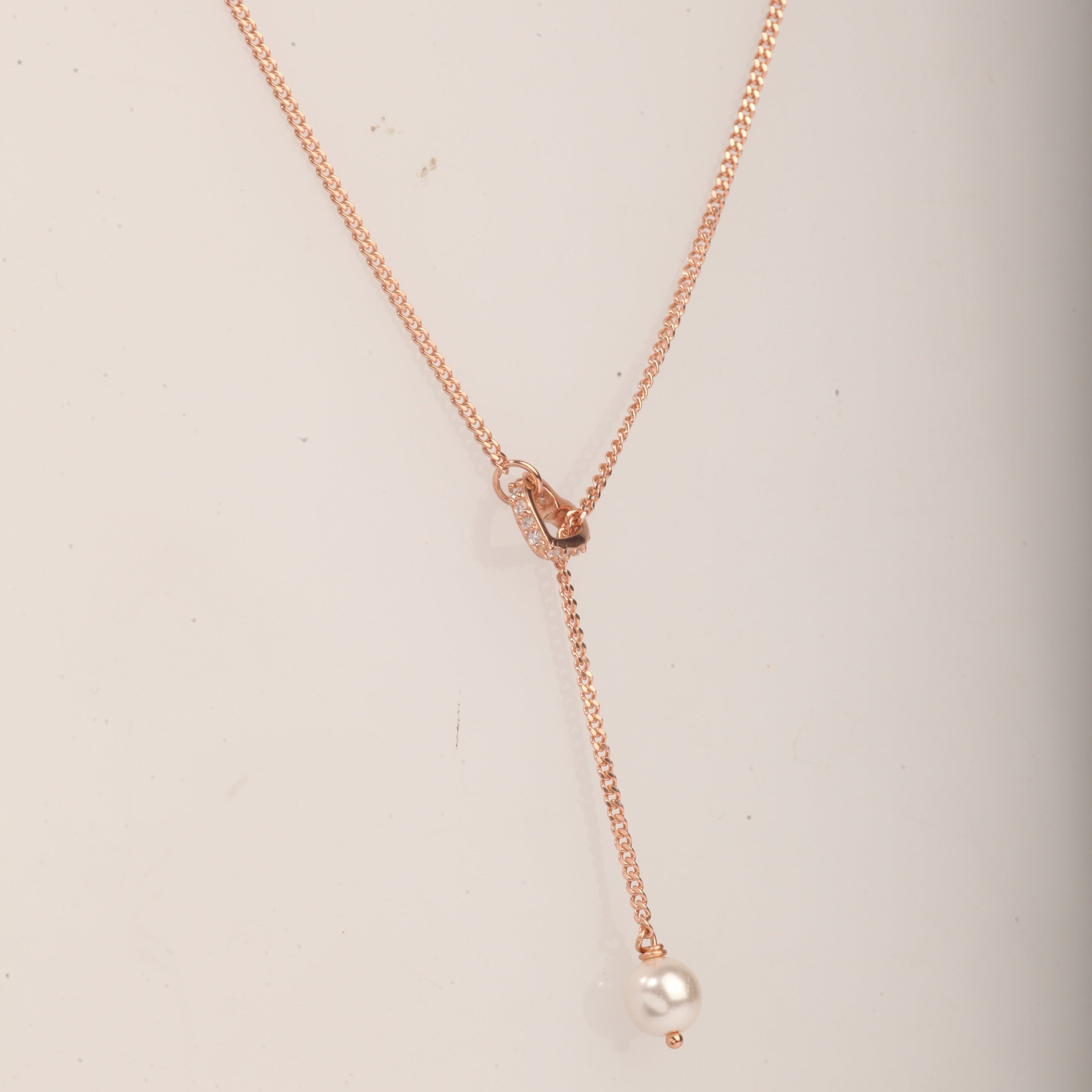 Pearl Lariat Necklace – BE MOMO