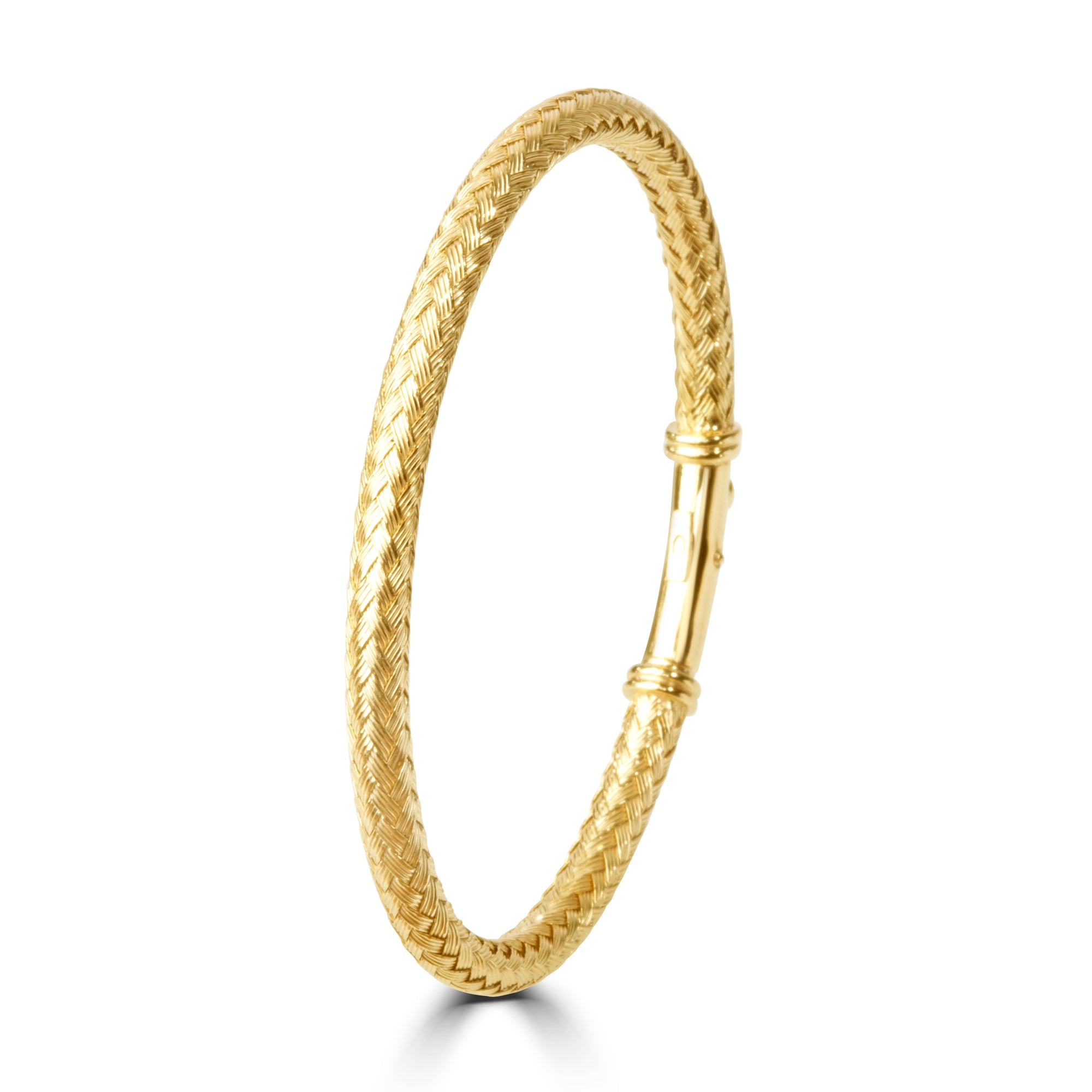 Blisse Allure Timeless Gold Vermeil Bangle with Braided Texture