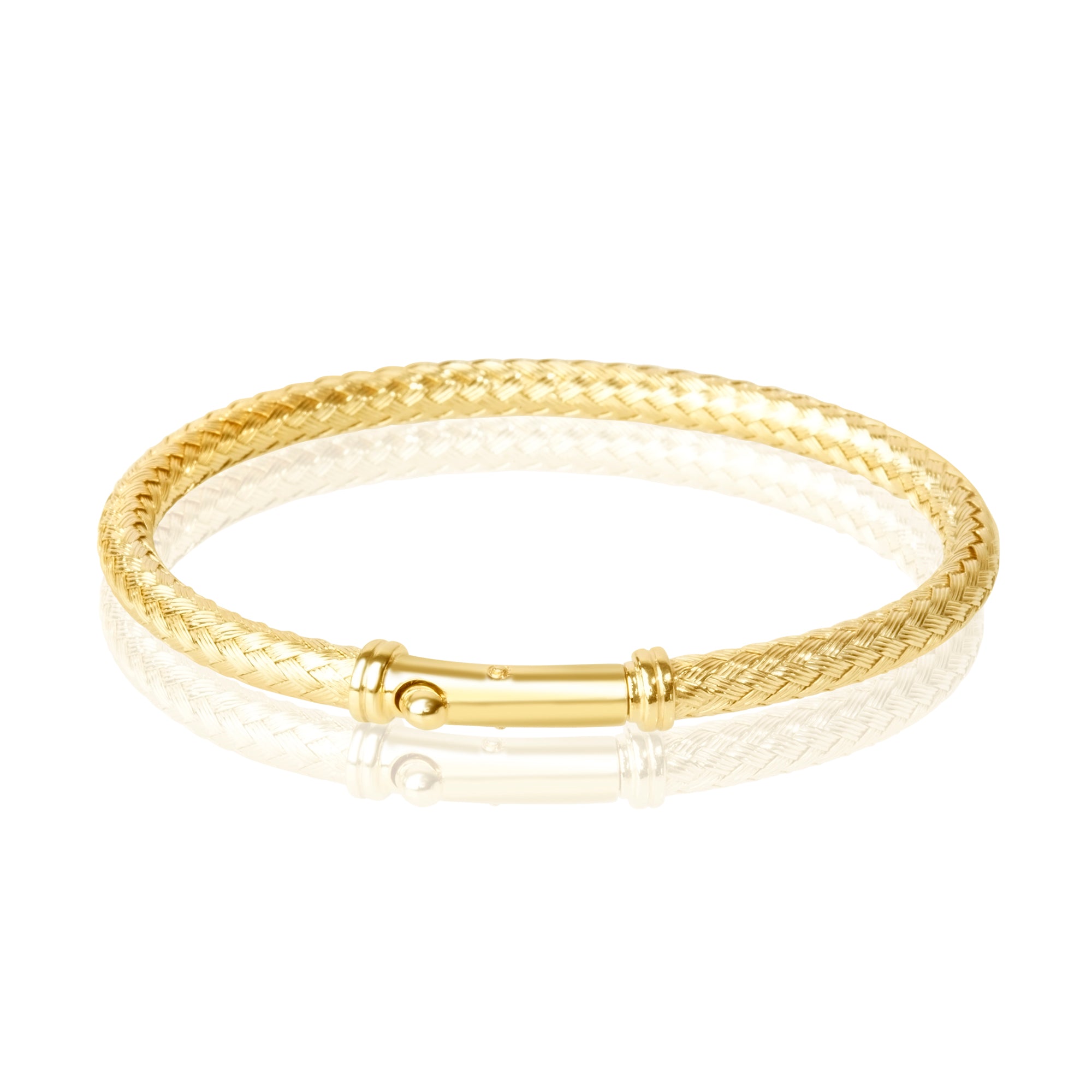 Blisse Allure Timeless Gold Vermeil Bangle with Braided Texture