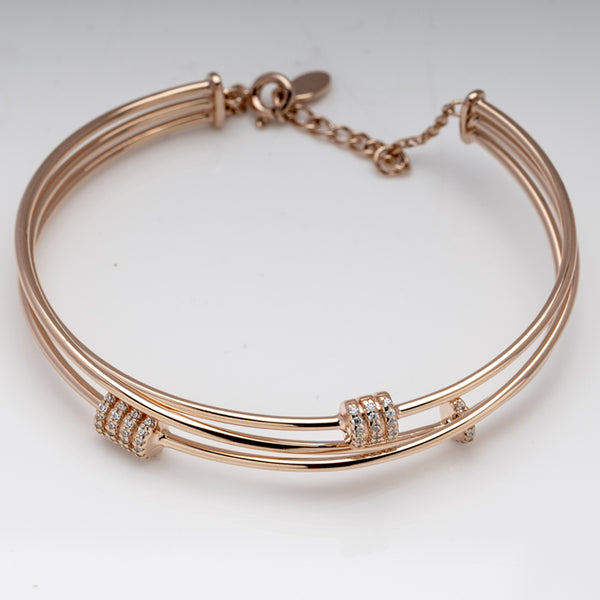 Blisse Allure 925 Sterling Silver Rose Gold Bracelet