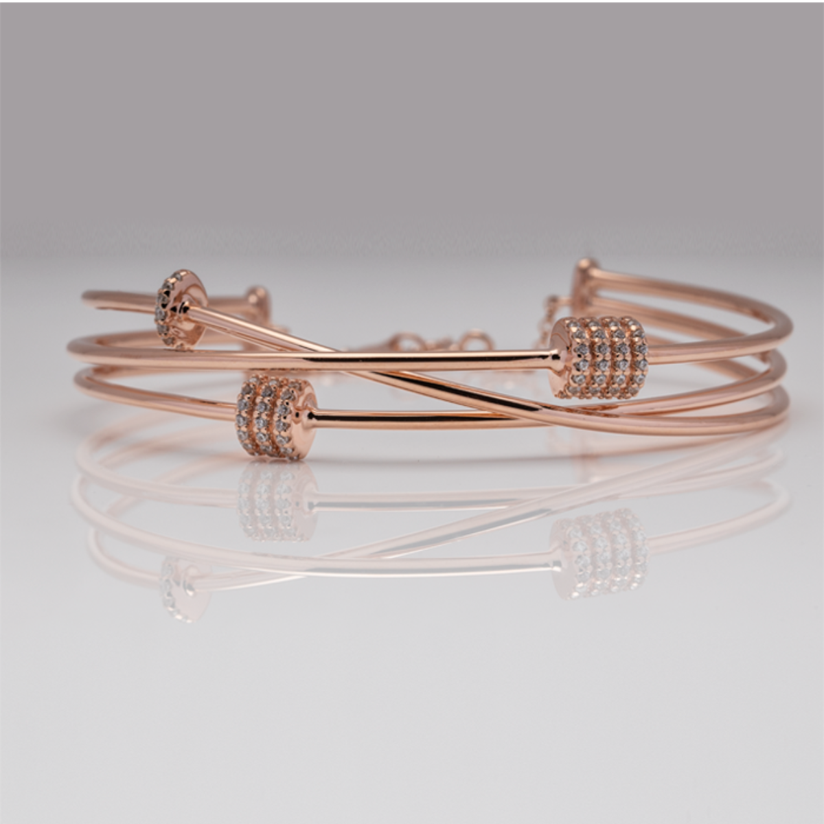 Blisse Allure 925 Sterling Silver Rose Gold Bracelet