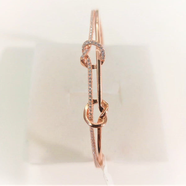 Blisse Allure Rose Gold Victorian Bangle Bracelet