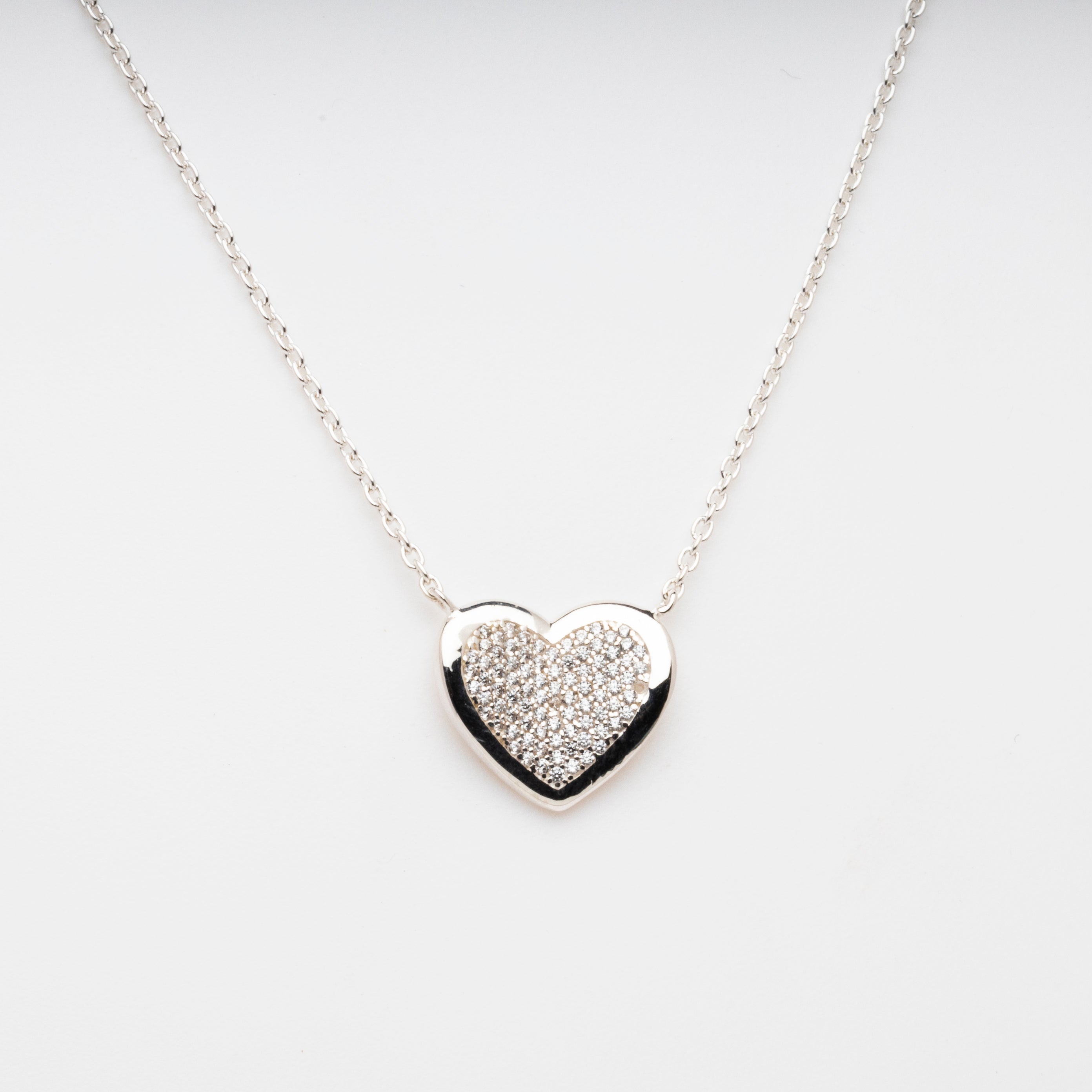 Blisse Allure 925 Sterling Silver Necklace with Heart Pendant