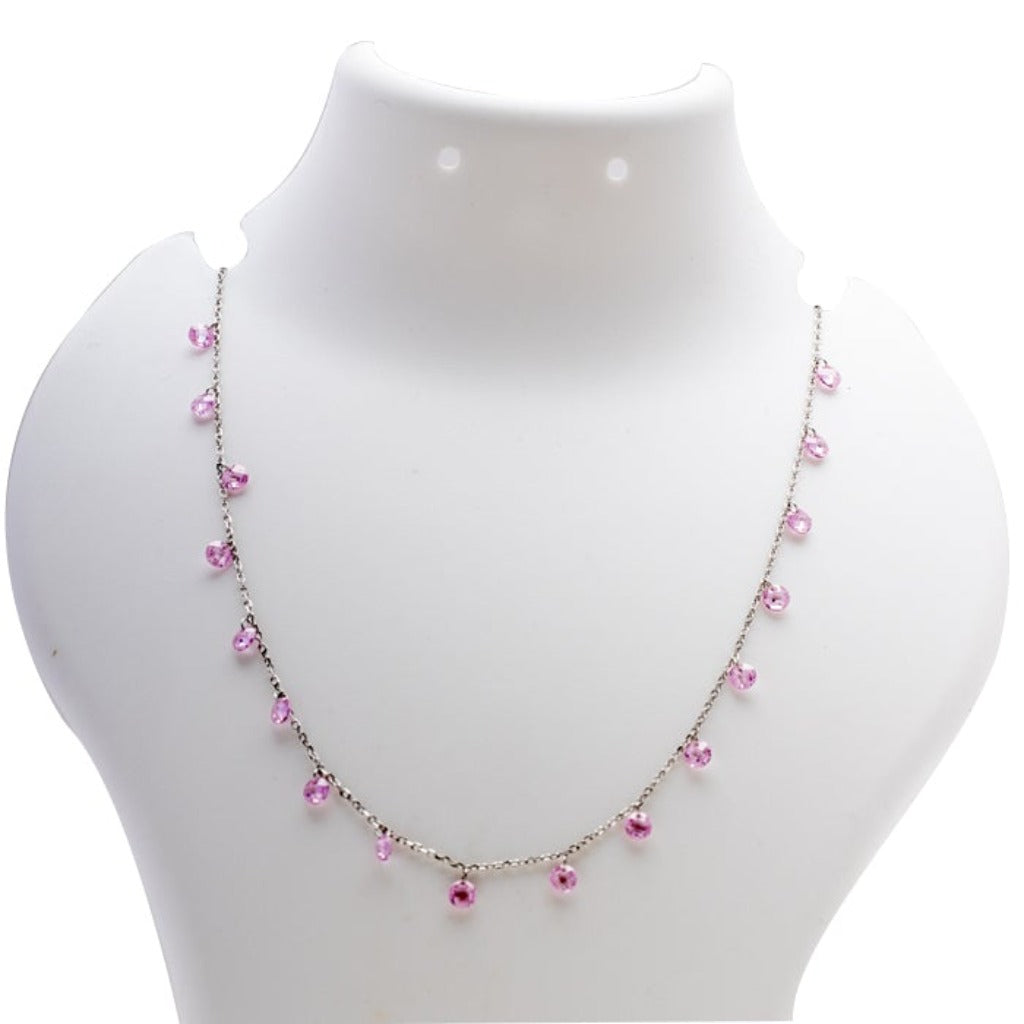 Divine Radiance Hand Painted Pink Crystal Butterfly Necklace - Anne Koplik  Designs