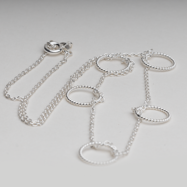 Blisse Allure 925 Sterling Silver Necklace with Circular Charms