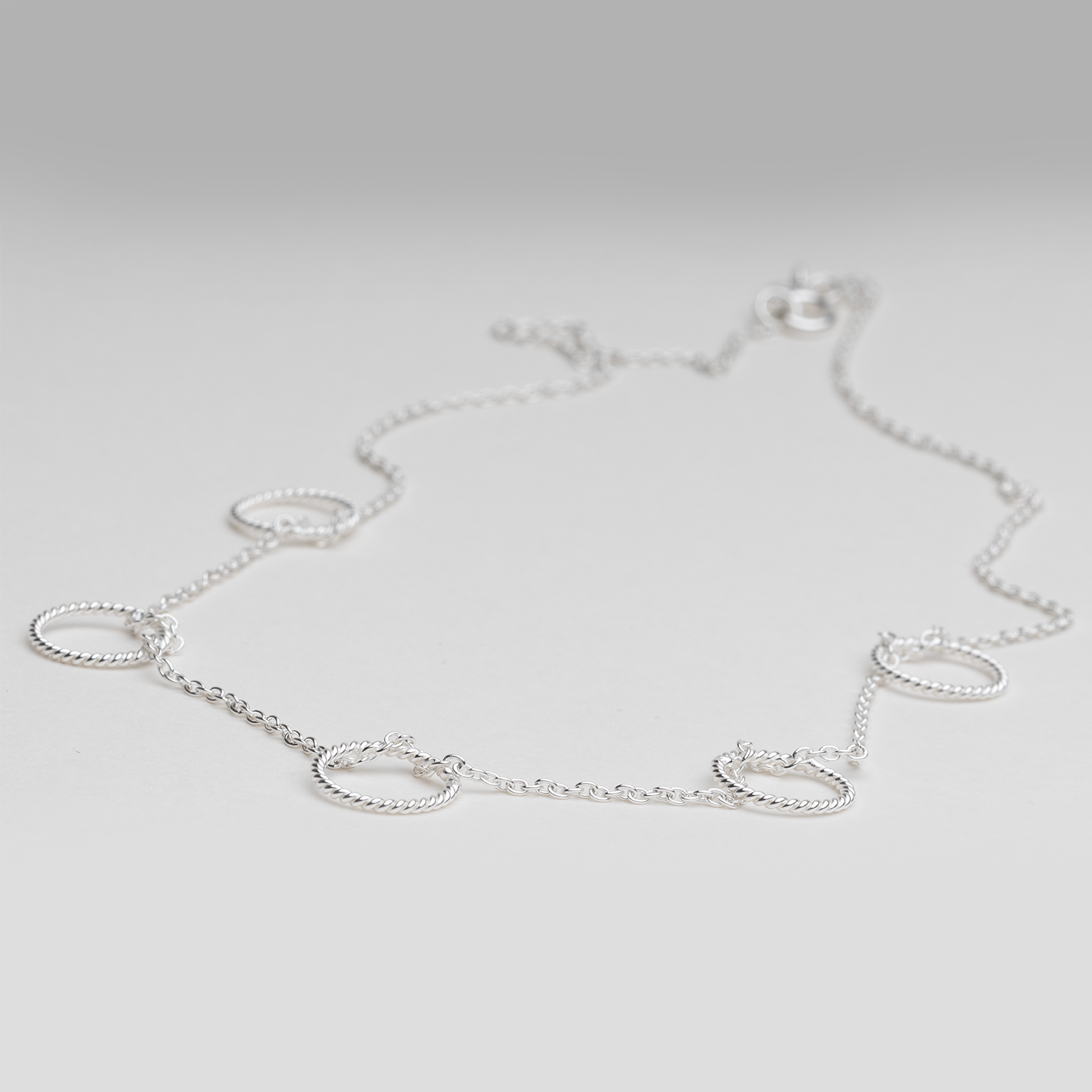 Blisse Allure 925 Sterling Silver Necklace with Circular Charms