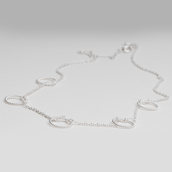 Blisse Allure 925 Sterling Silver Necklace with Circular Charms