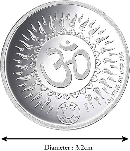 BLISSE ALLURE 999 LAKSHMI GANESHA SILVER COIN 10 GM