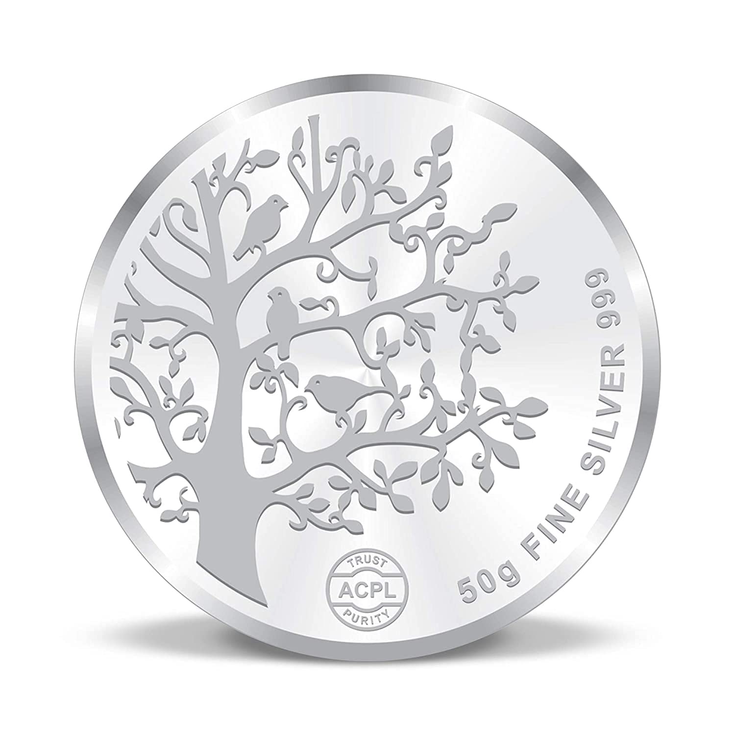 BLISSE ALLURE 999 BANYAN TREE SILVER COIN 50 GM