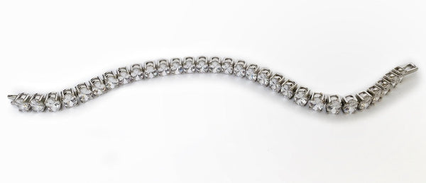 Blisse Allure 925 Sterling Silver Round White CZ Bracelet