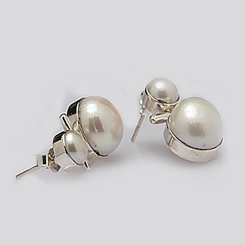 Blisse Allure Sterling Silver Graded Size Cultured Pearl Earrings