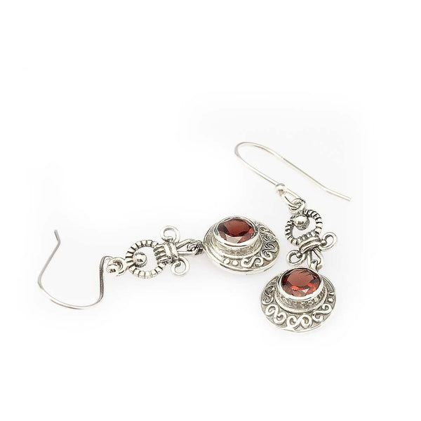 Blisse Allure Sterling Silver Circular Dangler earrings.