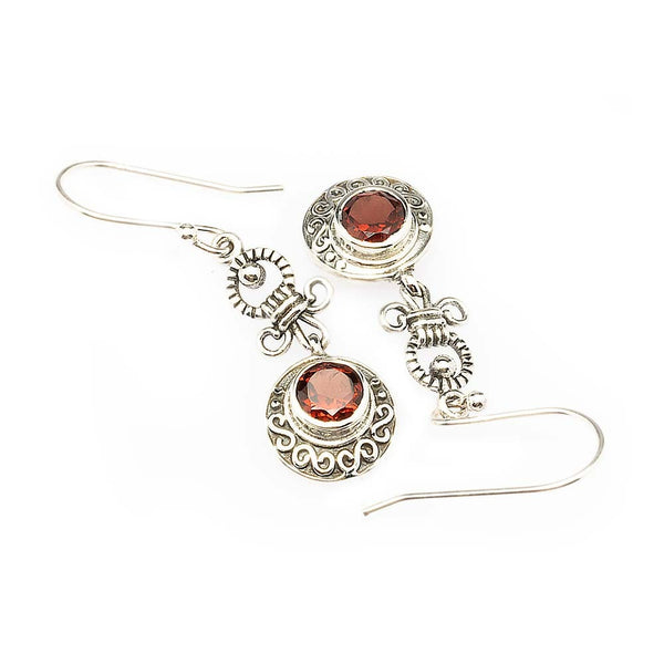 Blisse Allure Sterling Silver Circular Dangler earrings.