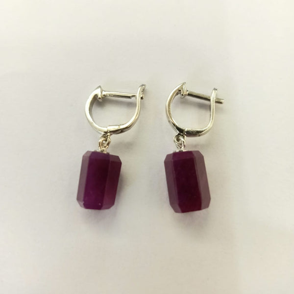 Blisse Allure Sterling Silver Ruby Drop Earring