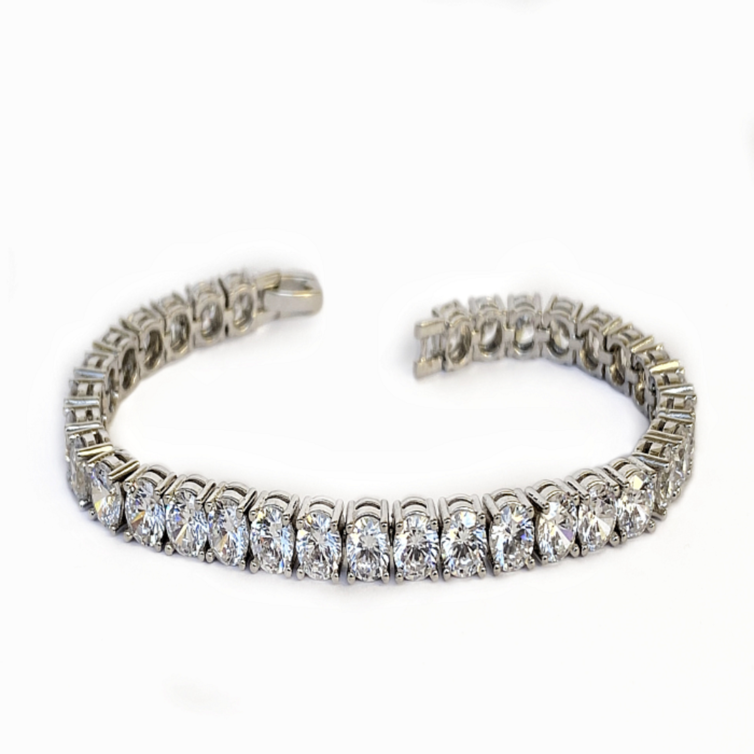 Blisse Allure 925 Sterling Silver Round White CZ Bracelet