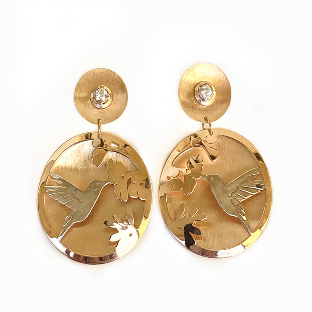 Blisse Allure 925 Rose Gold Bird Design Sterling Silver Earring