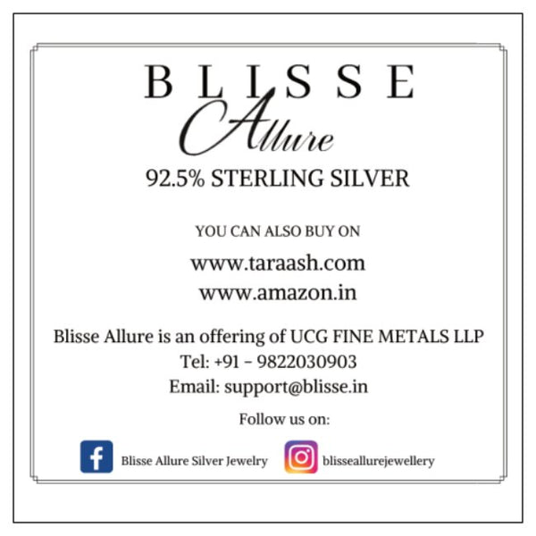 Blisse Allure 925 Sterling Citrine Semi Precious Silver Drop Earrings